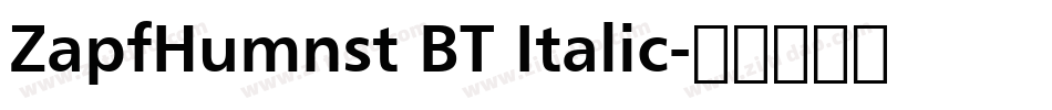ZapfHumnst BT Italic字体转换